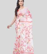 Desh bidesh muslin resham dhakai jamdani bengal pure cotton handloom saree without blouse