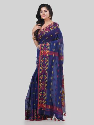 Desh bidesh tant cotton silk handloom cotton blend saree navratri design with blouse 3