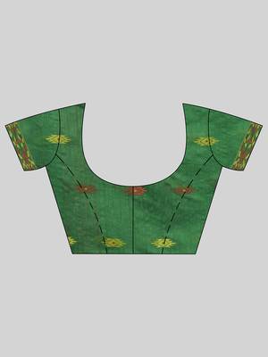 Desh bidesh tant cotton silk handloom cotton blend saree navratri design with blouse 5