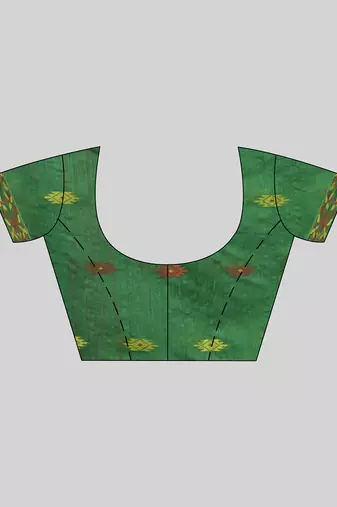 Desh bidesh tant cotton silk handloom cotton blend saree navratri design with blouse