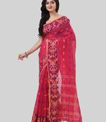 Desh bidesh tant cotton silk handloom cotton blend saree navratri design with blouse