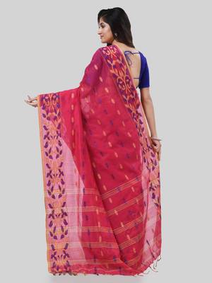 Desh bidesh tant cotton silk handloom cotton blend saree navratri design with blouse 2