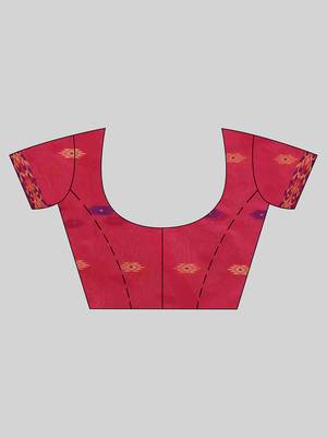 Desh bidesh tant cotton silk handloom cotton blend saree navratri design with blouse 5