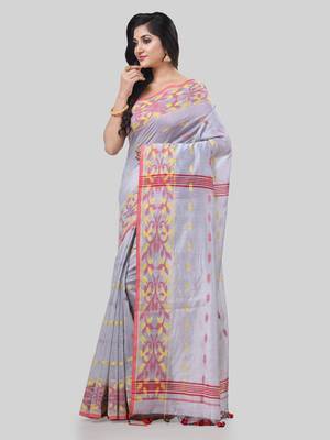 Desh bidesh tant cotton silk handloom cotton blend saree navratri design with blouse 3