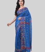 Desh bidesh tant cotton silk handloom cotton blend saree navratri design with blouse