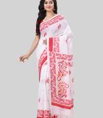 Desh bidesh pure cotton handloom saree uma ganesh printed design handloom saree with blouse