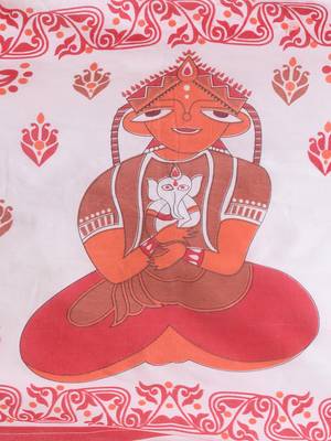 Desh bidesh pure cotton handloom saree uma ganesh printed design handloom saree with blouse 5