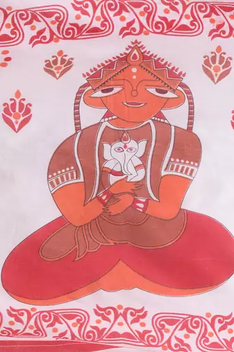 Desh bidesh pure cotton handloom saree uma ganesh printed design handloom saree with blouse