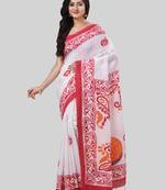 Desh bidesh pure cotton handloom saree uma ganesh printed design handloom saree with blouse