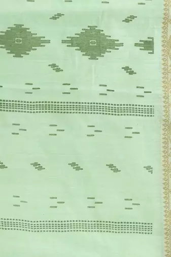 Desh bidesh bengal tant zari kerala printed pure handloom cotton saree without blouse