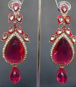 Designer Pink dangling earring