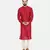 Red Silk Mukesh Kurta Set