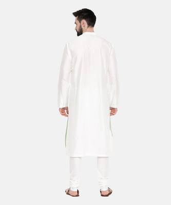 Ivory Pastel Green Emb Kurta Set 6