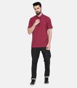 Wine Cotton Short Kurta
