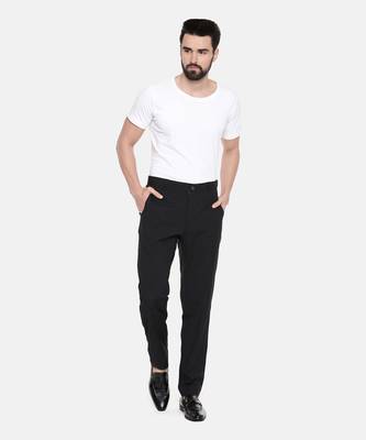 Black Cotton Detail Pant 1