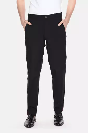 Black Cotton Detail Pant