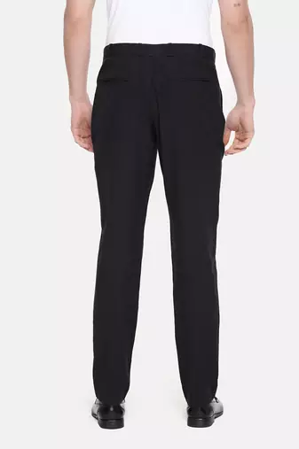 Black Cotton Detail Pant