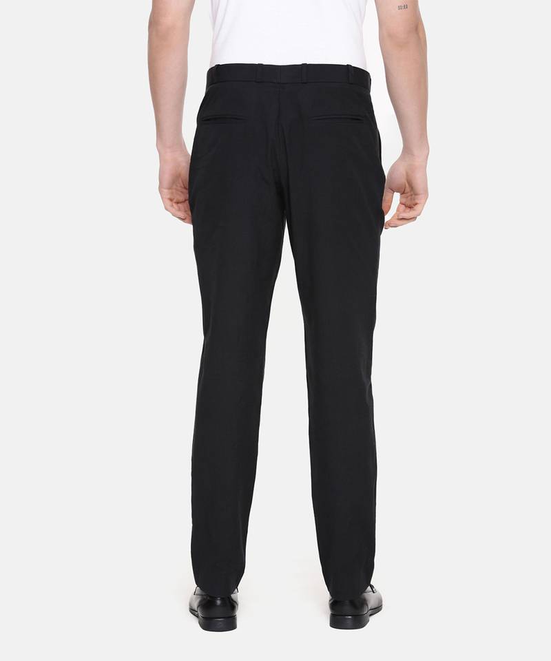 Black Cotton Detail Pant