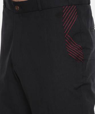 Black Cotton Detail Pant 6