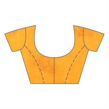 Yellow cotton silk blend embroidery design saree with blouse piece 4