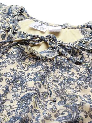 Aarika womens lemon colour georgette printed middi 2