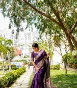 Handloom Silk Blend With Rich Weaving Pallu & Border