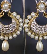 Beautiful Pearl and stone earrings