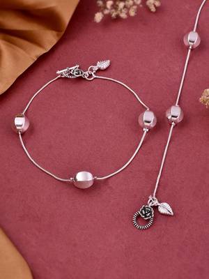 Floral charm anklet 1