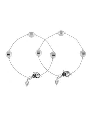 Floral charm anklet 3