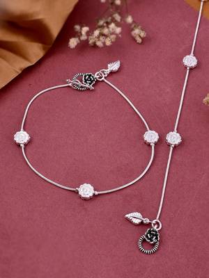 Floral charm anklet 1