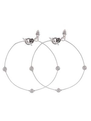 Set of 2 silver plated handcrafted anklet for women 3