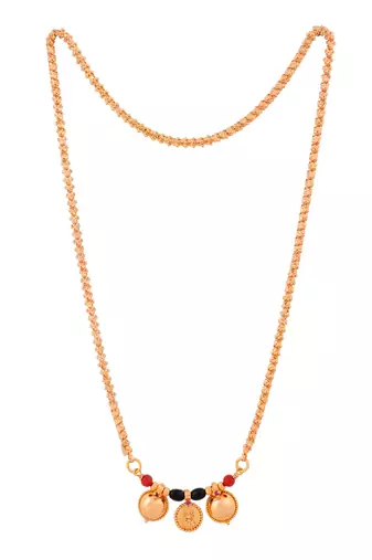   mangalsutra medium length 24 inches one gram gold