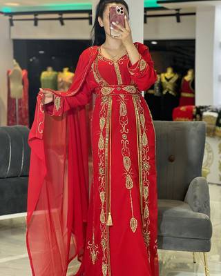 Red Wedding Kaftan for Women 1