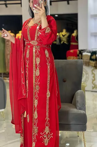 Red Wedding Kaftan for Women
