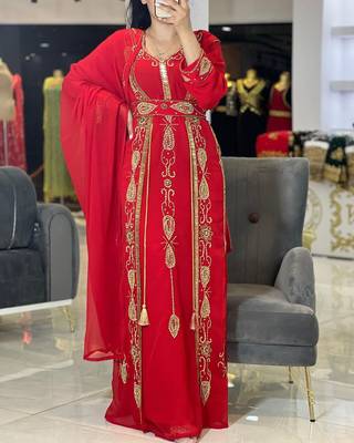 Red Wedding Kaftan for Women 3
