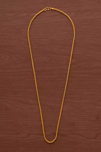 Golden Box chain MEDIUM length 24" Unisex one gram gold