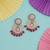 Purple color kundan meena earrings