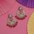 Purple color kundan meena earrings