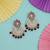 Maroon color kundan meena earrings