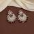 Maroon color kundan meena earrings
