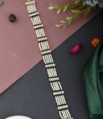 Gold plated ethnic kundan matha patti for women