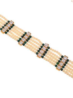 Gold plated ethnic kundan matha patti for women 3