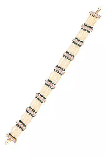 Gold plated ethnic kundan matha patti for women