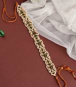 Gold plated cubic zirconia stone studded ethnic matha patti