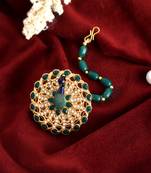 Gold plated peacock handcrafted bold unique ethnic borla