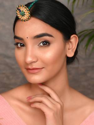 Gold plated peacock handcrafted bold unique ethnic borla 2