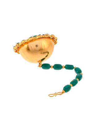 Gold plated peacock handcrafted bold unique ethnic borla 4