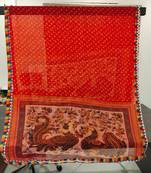 DesiButik Printed Organza Dupatta 36*102 inches