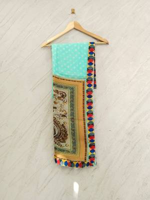 DesiButik Printed Organza Dupatta 36*102 inches 2
