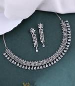 Cubic zirconia silver plated jewellery srt